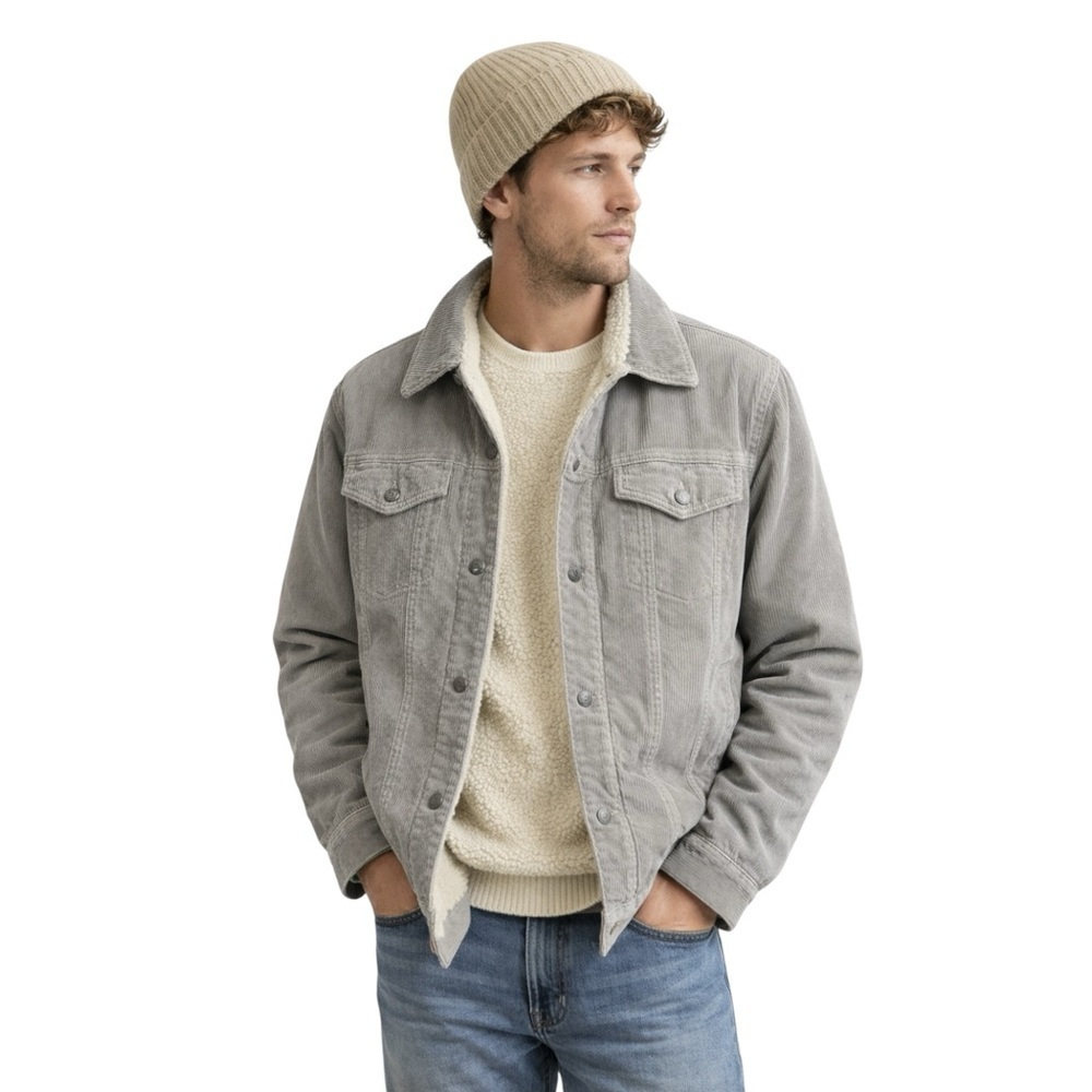 High Sierra Corduroy Jacket | Sherpa Lined Trucker Utility Coat | Small NWT